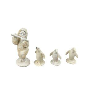 Snowbabies Miniatures Penguin Parade Figurine Set of 4 Handpainted Pewter